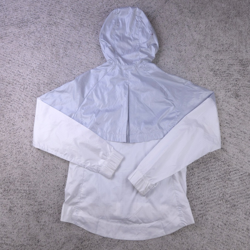 Nike Sportswear Jacket Womens Small Lightweight‎ Windrunner Ripstop White Gray - Picture 2 of 12